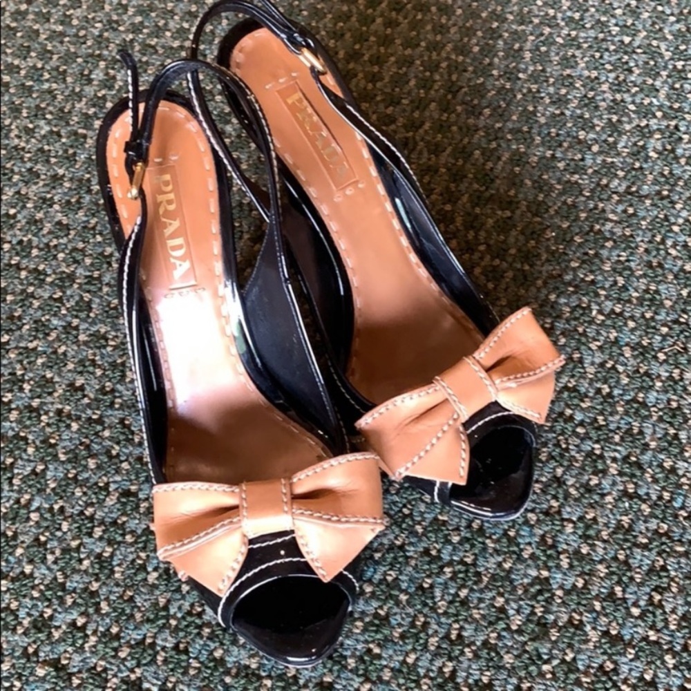Prada heels with bow